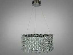 Підвісна кришталева LED люстра Diasha 582/500CH хром 47 см 66 W 3 режими світла - мініатюра 4