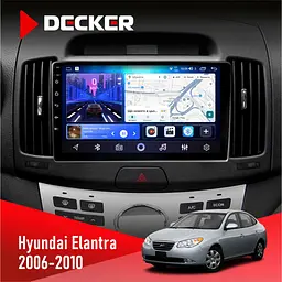 Штатна магнітола Hyundai Elantra 2006-2010 Decker D9-006 4x64, 4G Decker (НФ-00003582)