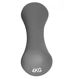 Гантель неопренова PowerPlay 4126 Spartacus 4 кг Сіра 1 шт (PP_4126_4kg) - мініатюра 2