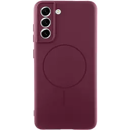 Чохол Silicone Cover Lakshmi Full Camera (AA) with Magnetic Fit для Samsung Galaxy S21 FE Бордовий / Marsala