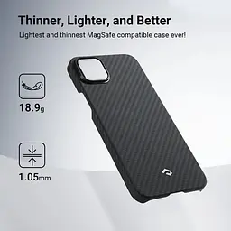 Оригінальний протиударний чохол для iPhone 14 Pitaka MagSafe MagEZ Case 3 Twill (KI1401) 1500D - мініатюра 4