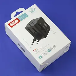 Перехідник зарядний на всі розетки світу Adapter XO WL-01 EU-US-UK - мініатюра 4