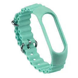 Силіконовий ремінець Ocean band Xiaomi Mi Band 3 / Mi Band 4 / Mi Band 5 / Mi Band 6 / Mi Band 7 Blue sea