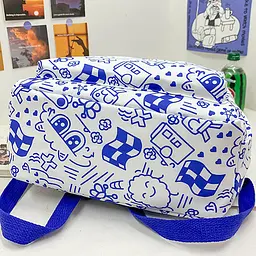 Рюкзак No Brand 5154 20-35 л White-Blue 13081-84481 - мініатюра 4
