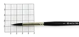 Пензель білка кругла Classic 3049R № 5 коротка ручка KOLOS (4823064900101) - мініатюра 2