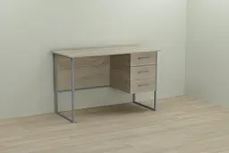 Комп'ютерний стіл Ferrum-decor Гаррі 75x140x60 сірий ДСП Дуб Сонома 16мм (FRD-101462)