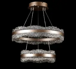 Сучасна підвісна LED-люстра Splendid Ray LT9898/2 LED (MK CF) кава з димером і пультом - мініатюра 2