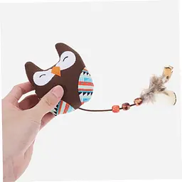 М'яка іграшка для котів EcoToys Сова з котячою м'ятою 9.5x8 см - мініатюра 5