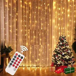 Гірлянда штора крапля роси Sun Lamp 3х3 м 300 LED з пультом і USB живленням - мініатюра 2