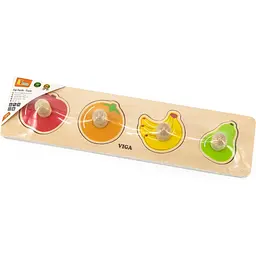 Дерев'яна рамка-вкладиш Viga Toys Фрукти 4 елементи (44531) - мініатюра 2