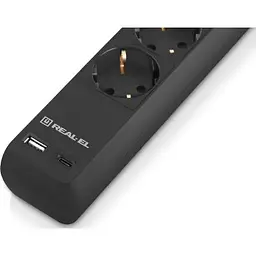 Мережевий фільтр живлення REAL-EL RS-PROTECT 605 3m, black (EL122300041) - мініатюра 6