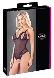 Боді Cottelli Collection Crotchless M чорний - мініатюра 5