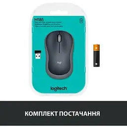 Мишка Logitech M185 Cordless Gray (910-002238) - мініатюра 3