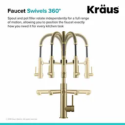 Змішувач для кухні Kraus Artec Pro KPF-1603BG, Золотий - мініатюра 8
