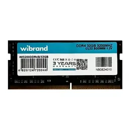Модуль пам'яті для ноутбука SoDIMM DDR4 32GB 3200 MHz Wibrand (WI3200DDR4S/32GB)