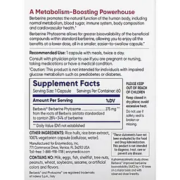 Берберин фітосоми Enzymedica Berberine Phytosome 60 капсул - мініатюра 3