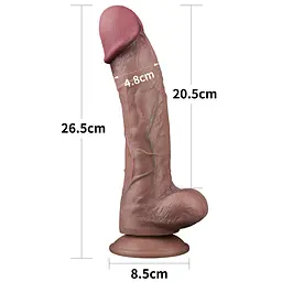 Фалоімітатор Baile Nature Cock 26.6 см тілесний - мініатюра 19
