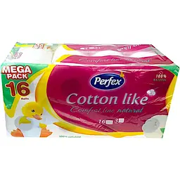 Папір туалетний Perfex Cotton Comfort Line тришаровий 16 шт. - мініатюра 2