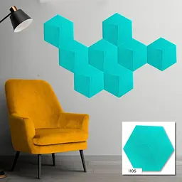 Декоративний самоклеючий шестикутник Sticker Wall 3D ментол 200x230мм 1105 SW-00000745 - мініатюра 6