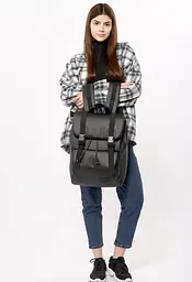 Жіночий рюкзак Sambag Loft Zard чорний 46 х 28 х 13 см (22651001) - мініатюра 2