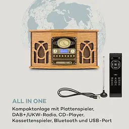 Програвач вінілу Auna NR-620 DAB (10033711) - мініатюра 2