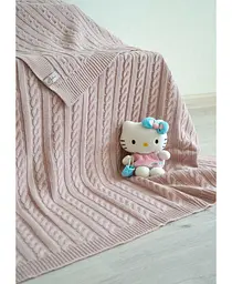 Плед SOFT коси Пудра (150) 140х180 см (011687) - мініатюра 2