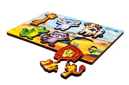 Сортер А5 "Розумний світ. Дикі тварини" Puz-88750 дерев'яний PuzzleOk - мініатюра 3