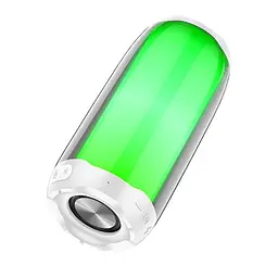 Портативна bluetooth колонка Hoco HC8 TWS з LED підсвічуванням білий