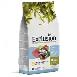 Сухий корм Exclusion Puppy Tuna Medium Breed для цуценят середніх порід 12 кг