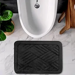 Килимок для ванної і туалету Lovely Svi м’який, абсорбуючий, нековзний 40 x 60 x 1.5 см Чорний (2565002) - мініатюра 5
