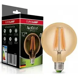 Лампочка Eurolamp G95 12W E27 4000K (LED-G95-12274(Amber))