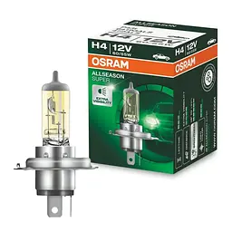 Автолампа галогенна Osram AllSeason Super 12V H4 60/55W 1 шт (64193ALS)
