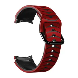 Ремінець для Samsung Galaxy Watch 5 40mm - червоно-чорний ширина кріплення 20мм силікон Watchbands Scales (W35-3WB66352299) - мініатюра 3