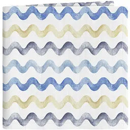 Пелюшкі муслінові Cosas Waves 75х100 см (MuslinDiapers_WaveBlueBeige_75x100)