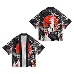 Плащ Хаорі Накидка в японському стилі Лисиця Кіцуне Kitsune Fox H N KF 01