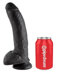 Фалоімітатор King Cock 9" With Balls 26 см чорний - мініатюра 3