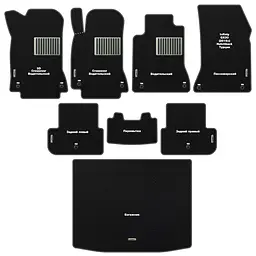 Килимки у салон EVA для Infiniti QX30 2016- з підп'ятником Сірі 5 шт - мініатюра 2