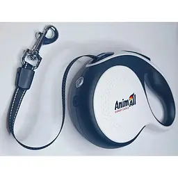 Повідець-рулетка для собак AnimAll, 50 кг, 5 м, сіро-чорний - мініатюра 3