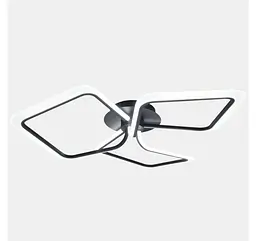Чорна стельова LED люстра з 3 геометричними контурами Artlight 2406-3L-BK - мініатюра 4