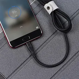 USB Cable Hoco U53 4A Flash MicroUSB Black 1.2m - мініатюра 3