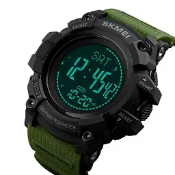 Cпортивний годинник Skmei 1356 Compass з компасом удароміцні (Зелені) - мініатюра 3