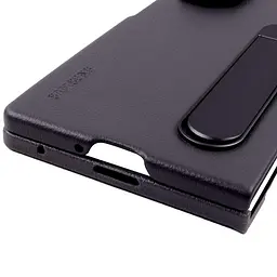 Шкіряний чохол Leather Case (AAA) with stand для Samsung Galaxy Z Fold7 Gray - мініатюра 5