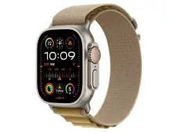 Ремінець Apple Alpine Loop Tan - Natural Titanium Finish для Watch 44/45/46/49mm - Medium (MXN23) - мініатюра 3