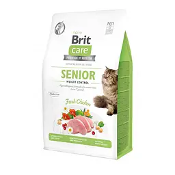 Сухий корм Brit Care Cat GF Senior Weight Control для літніх котів із надмірною вагою, курка 400 г (арт.171315)