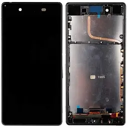 Дисплей Sony E6533 Xperia Z3+ Dual чорний, PRC, з рамкою