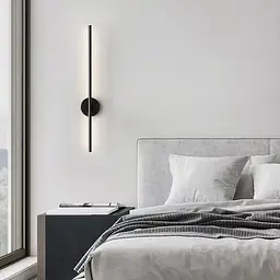 Видовжене чорне LED бра 60 см Арт. W 007/600 BK Line F