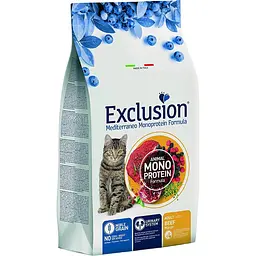 Сухий корм Exclusion Cat Adult Beef з яловичиною для дорослих котів всіх порід 1.5 кг