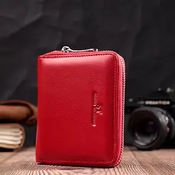 Симпатичний жіночий гаманець із натуральної шкіри ST Leather 22448 червоний - мініатюра 9