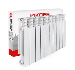 Радіатор секційний Koer 100 Bimetal-500 Golf / Ціна за 1 секцію KR5164, Білий