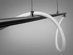 Стельова люстра LED Diasha 9609-L1200BHR Мотузка, 15W, чорний хром, сучасний стиль для коридору, вітальні, спальні, офісу - мініатюра 3